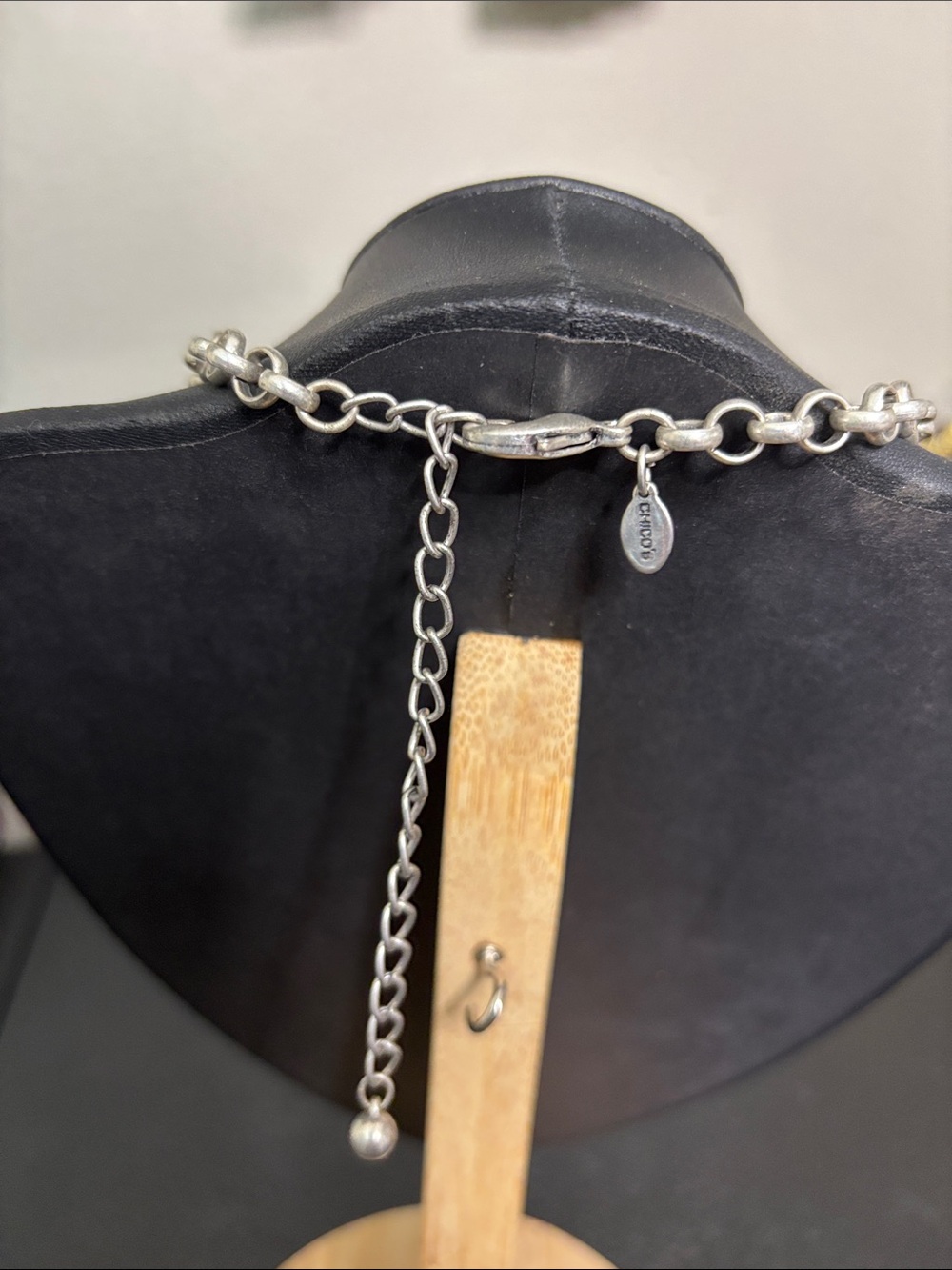 Chico's Silver and Gold Mixed-Metal Coin Pendant Necklace - Picture 4 of 8